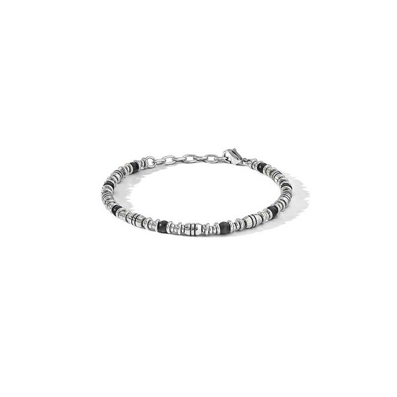 Bracciale acciaio e onice UBR 1102