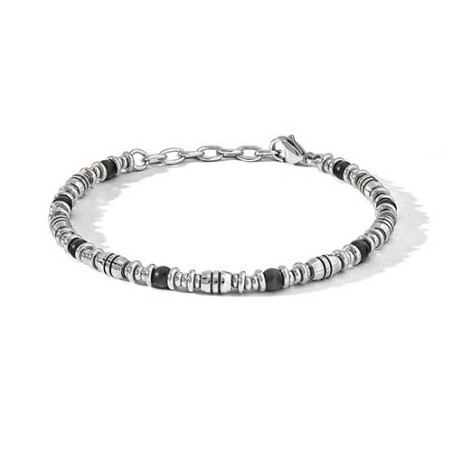 Bracciale acciaio e onice UBR 1102