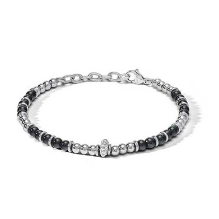 Bracciale acciaio e onice UBR 1164