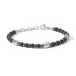 Bracciale in acciaio con Pietra Lavica ed Ematite UBR 1206