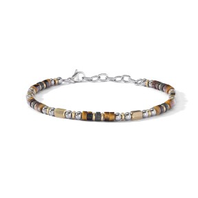 Bracciale occhi di tigre e pietra lavica UBR 1273