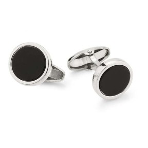 Gemelli argento tondi onice Unoaerre