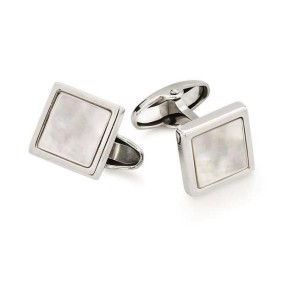 Gemelli argento quadrati madreperla Unoaerre