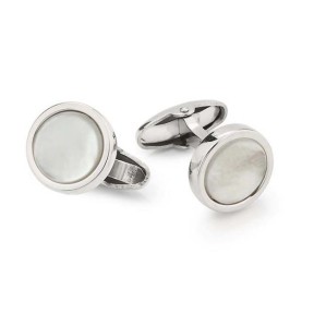 Gemelli argento tondi madreperla Unoaerre