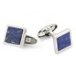Gemelli argento quadrati lapislazzuli Unoaerre